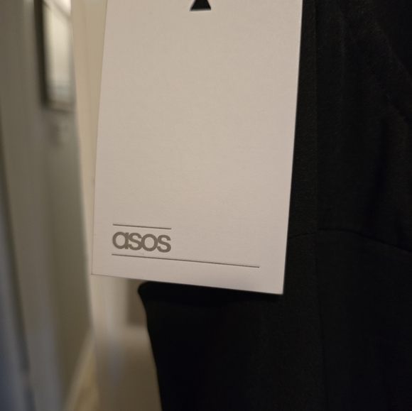 NWT ASOS Black Asymmetrical Fringe Dress - Picture 5 of 6
